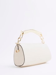 Кремовый - River Island металлическая сумка- цилиндр с ручками - Image 2 of 6