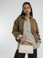 Кремовый - River Island металлическая сумка- цилиндр с ручками - Image 6 of 6