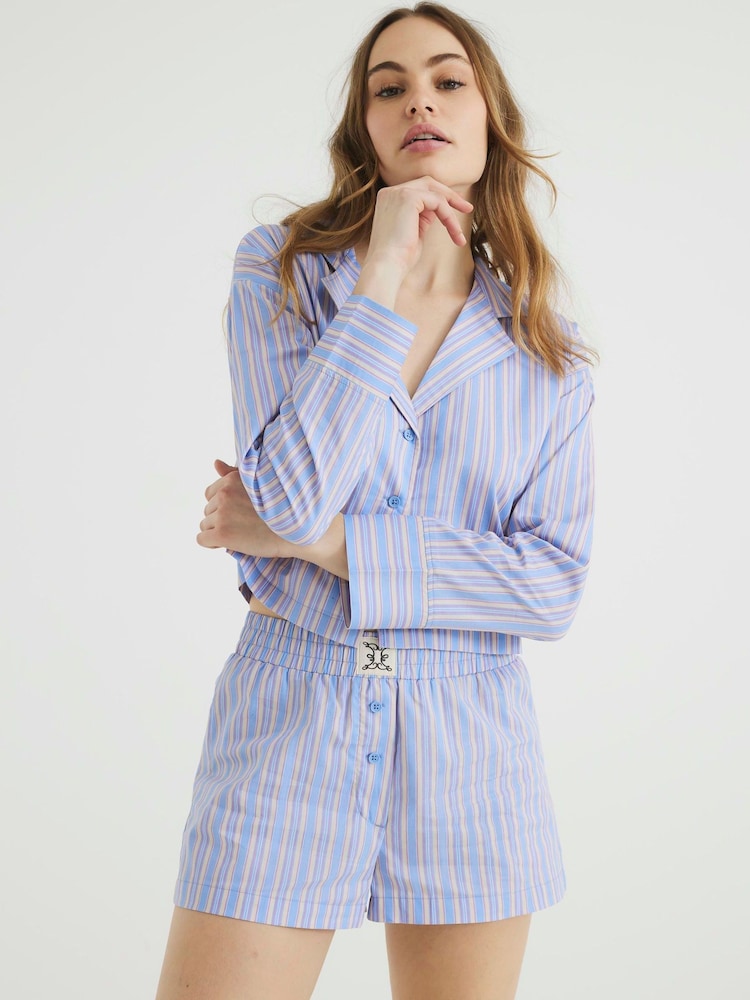 River Island Stripe 100% Cotton Shirt and Shorts Set - Bild 2 von 4