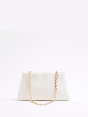Weiß - River Island Faux Leather Structured Clutch Bag - Bild 2 von 6