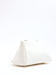 Weiß - River Island Faux Leather Structured Clutch Bag - Bild 3 von 6
