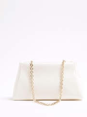 Weiß - River Island Faux Leather Structured Clutch Bag - Bild 4 von 6