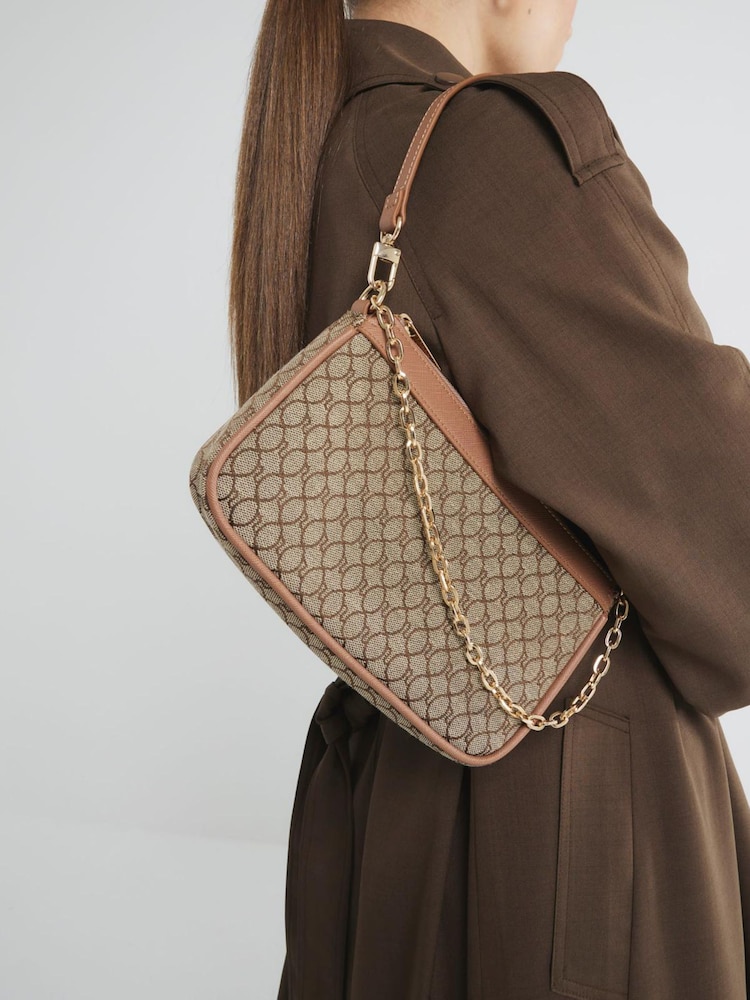 Коричневый - River Island сумка через плечо с монограммой - Image 1 of 6