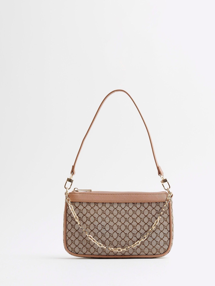 Коричневый - River Island сумка через плечо с монограммой - Image 2 of 6