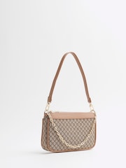 Коричневый - River Island сумка через плечо с монограммой - Image 4 of 6
