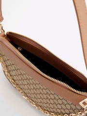 Коричневый - River Island сумка через плечо с монограммой - Image 6 of 6