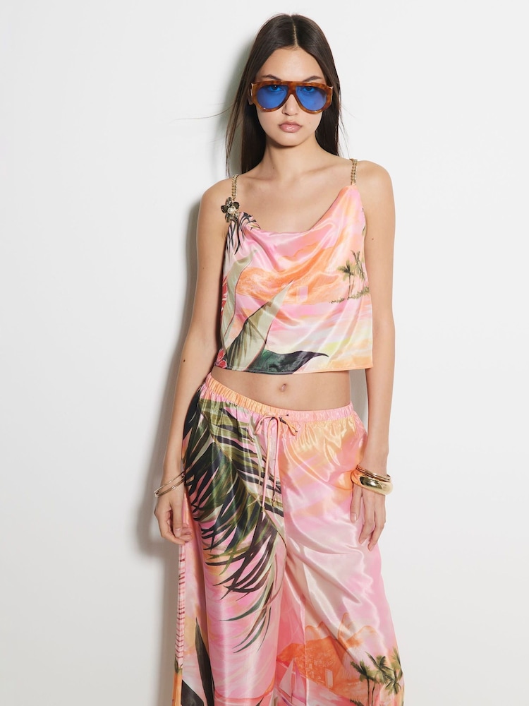 River Island Light Pink Pink Printed Top - Image 2 of 4