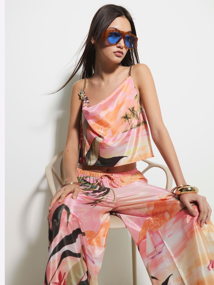 River Island Light Pink Pink Printed Top - Image 3 of 4