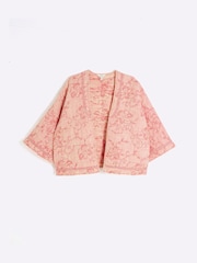 River Island Pink Oversized Quilted 100% Cotton Housecoat - Image 5 of 6