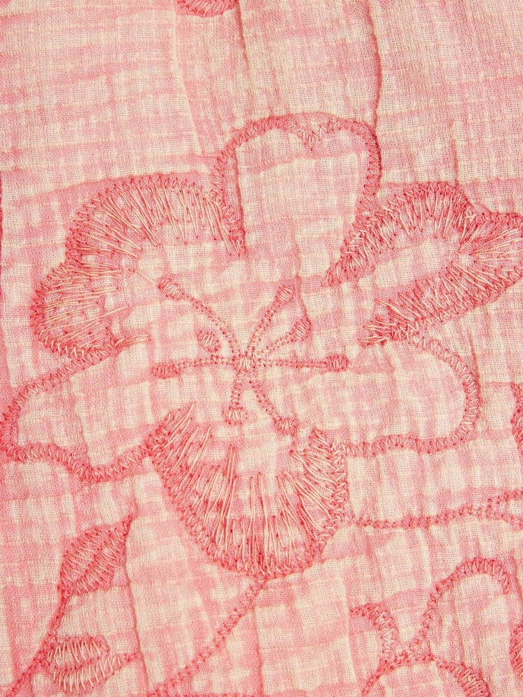 River Island Pink Oversized Quilted 100% Cotton Housecoat - Image 6 of 6