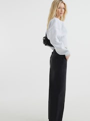 Черный - River Island джинсы из 100% хлопка с эластичным поясом - Изображение 2 из 6