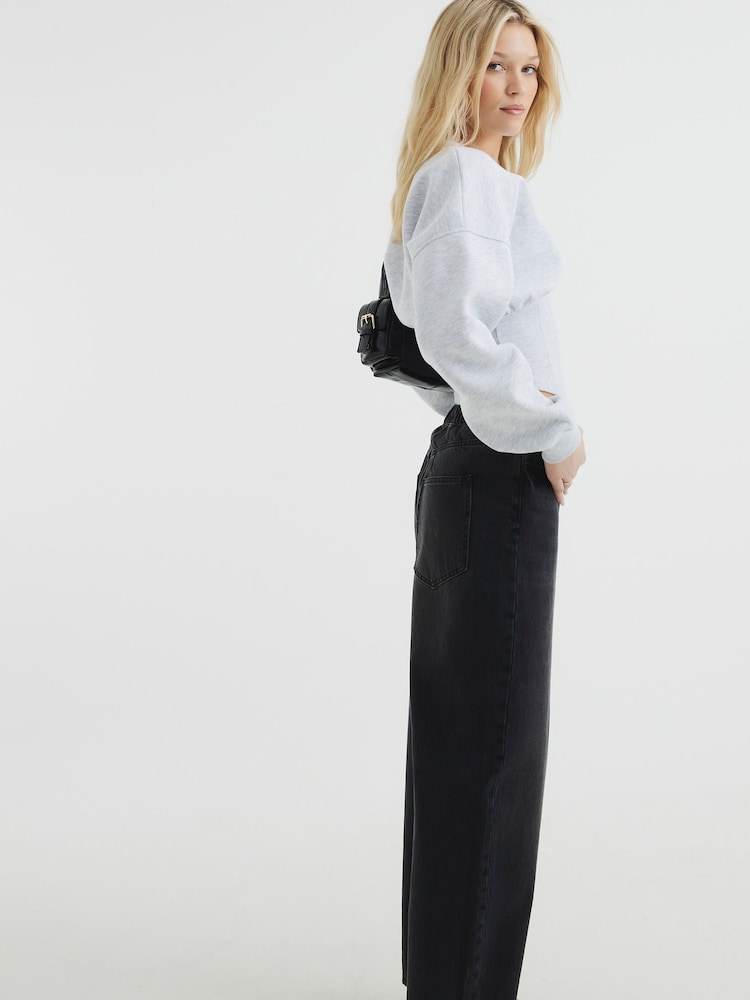 Черный - River Island джинсы из 100% хлопка с эластичным поясом - Изображение 2 из 6