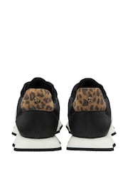 Ravel Black Leather Lace-Up Trainers - Image 3 of 4