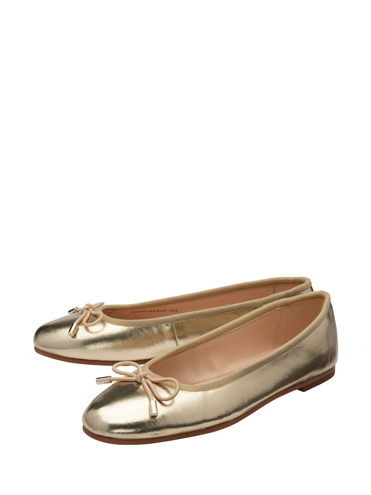 Ravel Gold Ballerina Shoes - Image 2 of 4 Ravel Gold Ballerina Shoes - Image 2 of 4