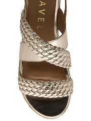 Ravel Gold Leather Slingback Sandals - Image 4 of 4
