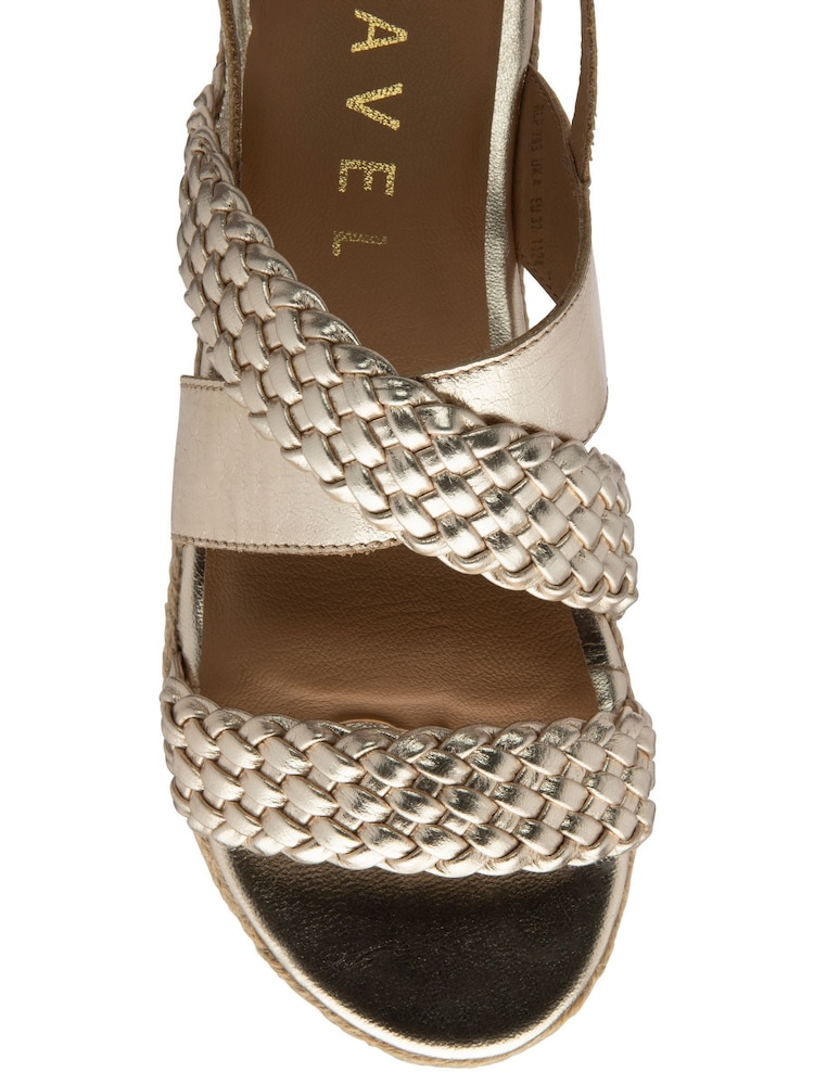 Ravel Gold Leather Slingback Sandals - Image 4 of 4