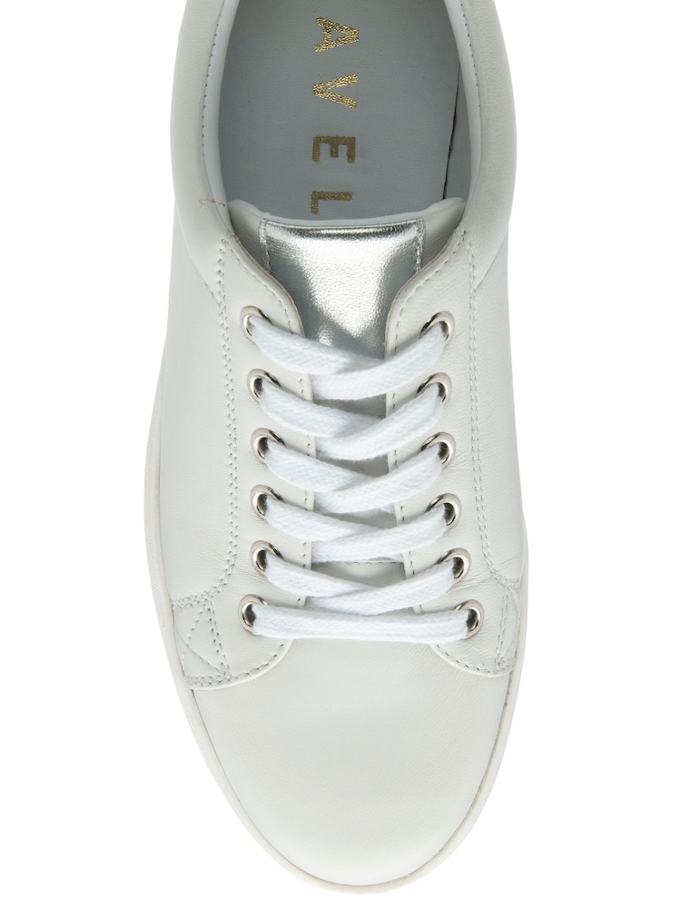 Ravel White Leather Lace-Up Trainers - Image 4 of 4
