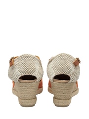 Ravel Orange Ankle Strap Wedge Espadrilles - Image 3 of 4