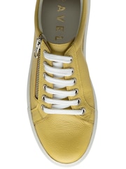 Ravel Yellow Leather Lace-Up Trainers - Image 4 of 4