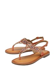 Ravel Metallic Leather Toe Post Sandals - Image 2 of 4