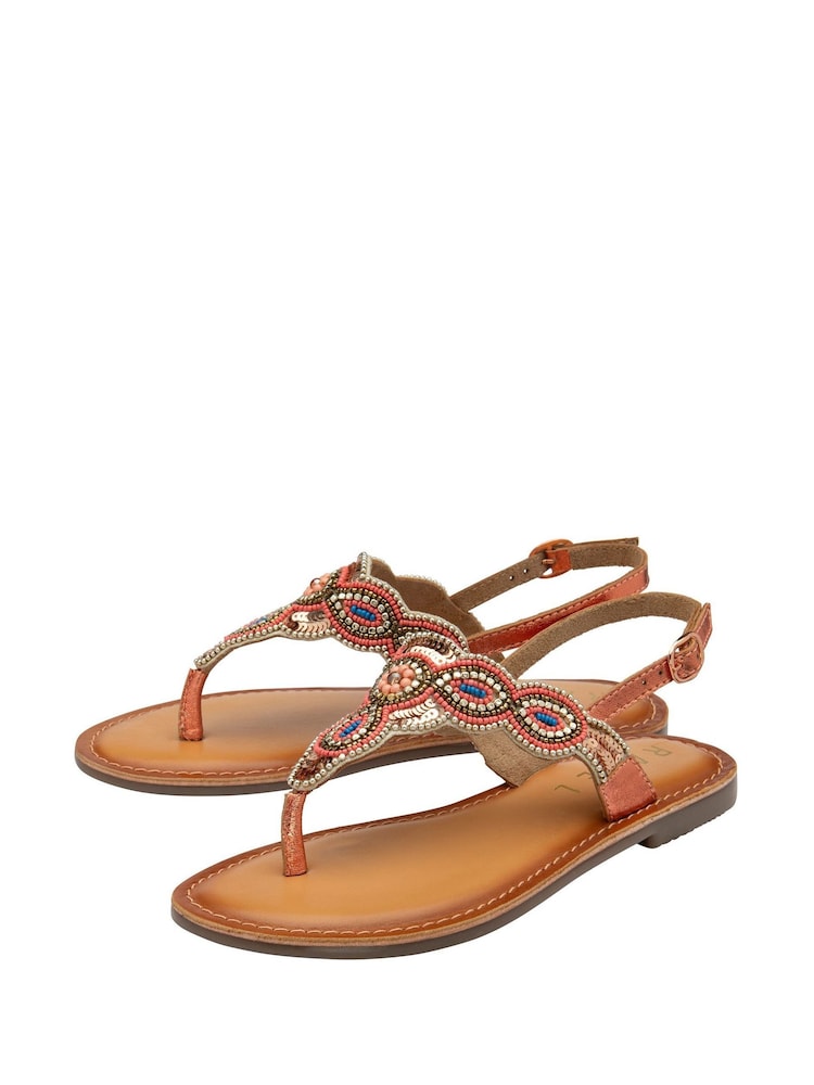 Ravel Metallic Leather Toe Post Sandals - Image 2 of 4