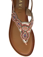 Ravel Metallic Leather Toe Post Sandals - Image 4 of 4
