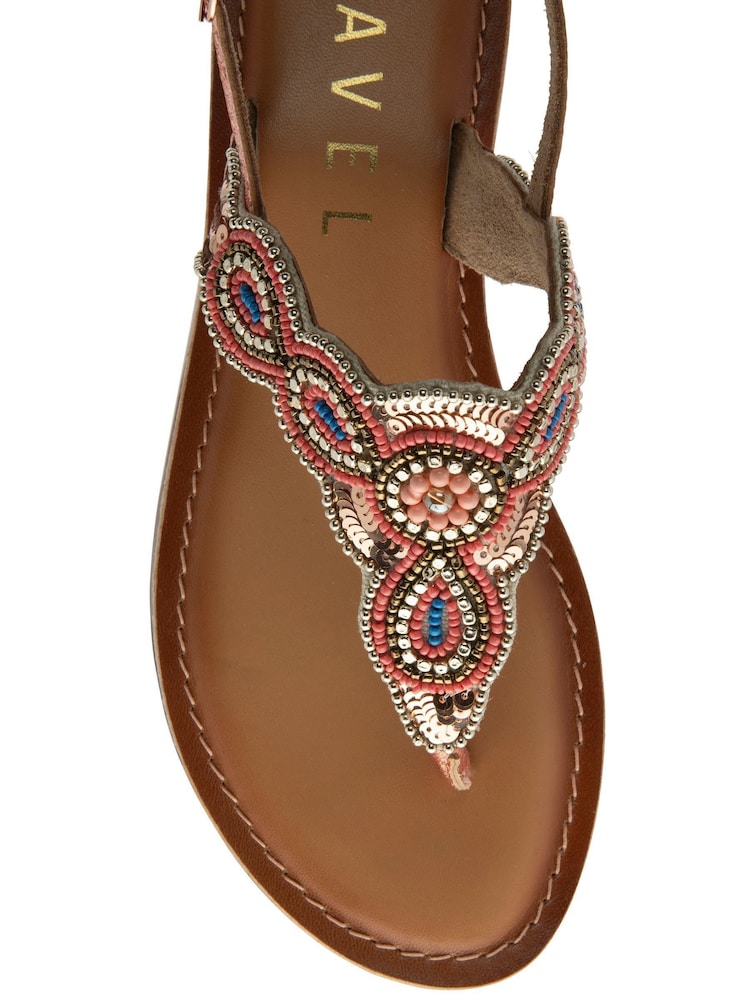 Ravel Metallic Leather Toe Post Sandals - Image 4 of 4