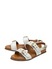 Ravel White Leather Slingback Sandals - Image 2 of 4