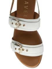 Ravel White Leather Slingback Sandals - Image 4 of 4