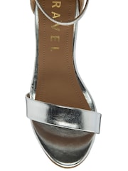 Ravel Silver Leather Heeled Sandals - Image 4 of 4