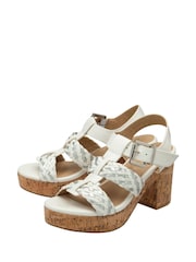 Ravel Silver Block-Heel Peep-Toe Sandals - Image 2 of 4