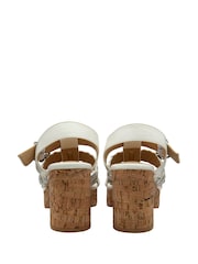 Ravel Silver Block-Heel Peep-Toe Sandals - Image 3 of 4