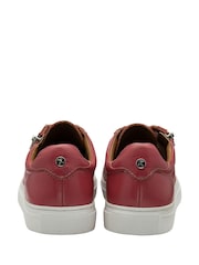 Ravel Red Leather Lace-Up Trainers - Image 3 of 4