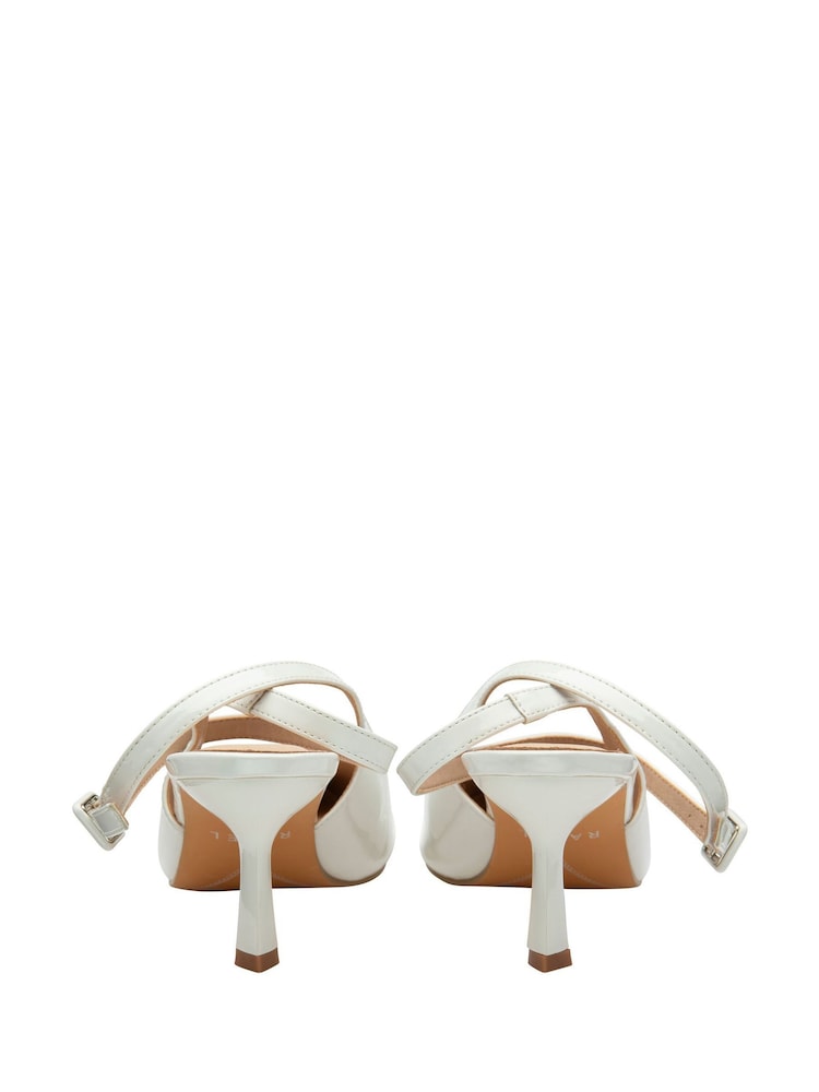 Ravel White Pointed-Toe Court Shoes - Image 3 of 4