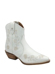 Ravel White Leather Cowboy Boots - Image 1 of 4