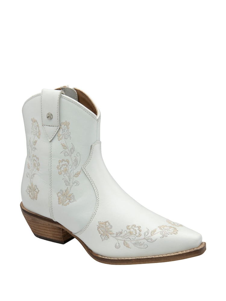 Ravel White Leather Cowboy Boots - Image 1 of 4