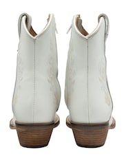 Ravel White Leather Cowboy Boots - Image 3 of 4