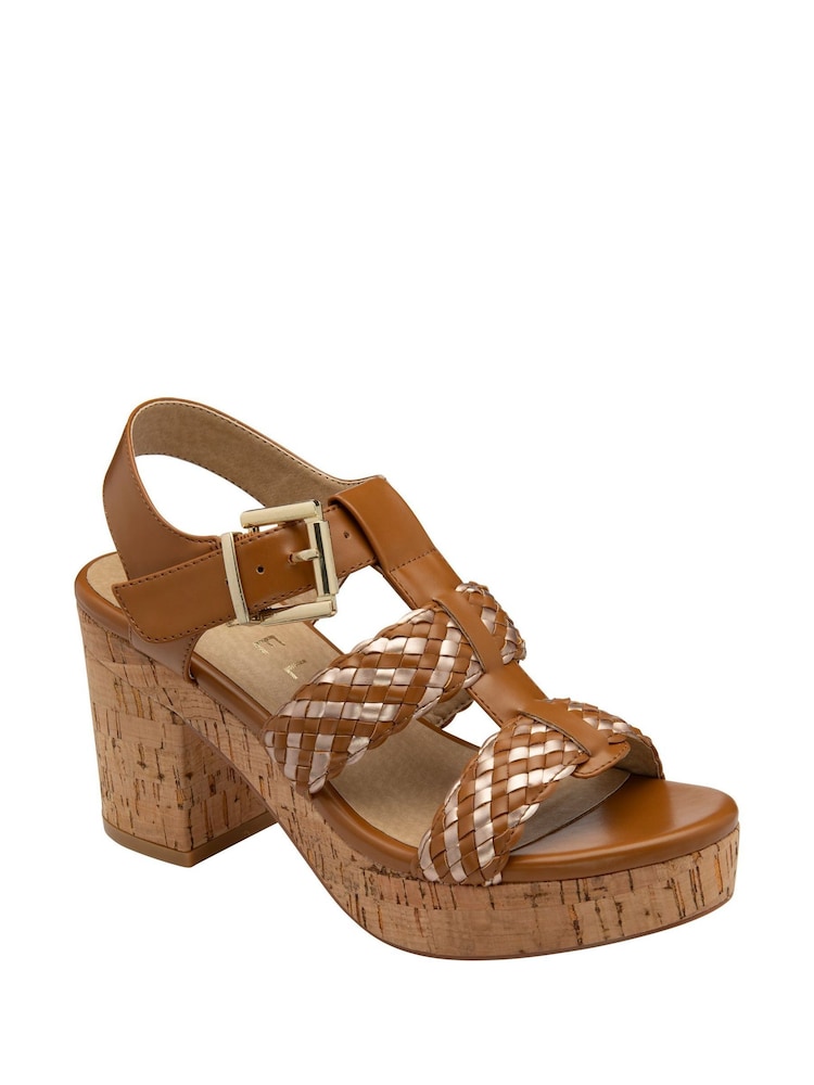 Marrón - Ravel Block-Heel Peep-Toe Sandals - Imagen 1 de 4 Marrón - Ravel Block-Heel Peep-Toe Sandals - Imagen 1 de 4