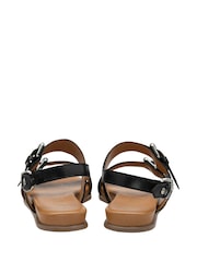 Ravel Black Leather Slingback Sandals - Image 3 of 4