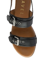 Ravel Black Leather Slingback Sandals - Image 4 of 4