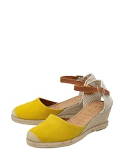 Ravel Yellow Ankle Strap Wedge Espadrilles - Image 2 of 4