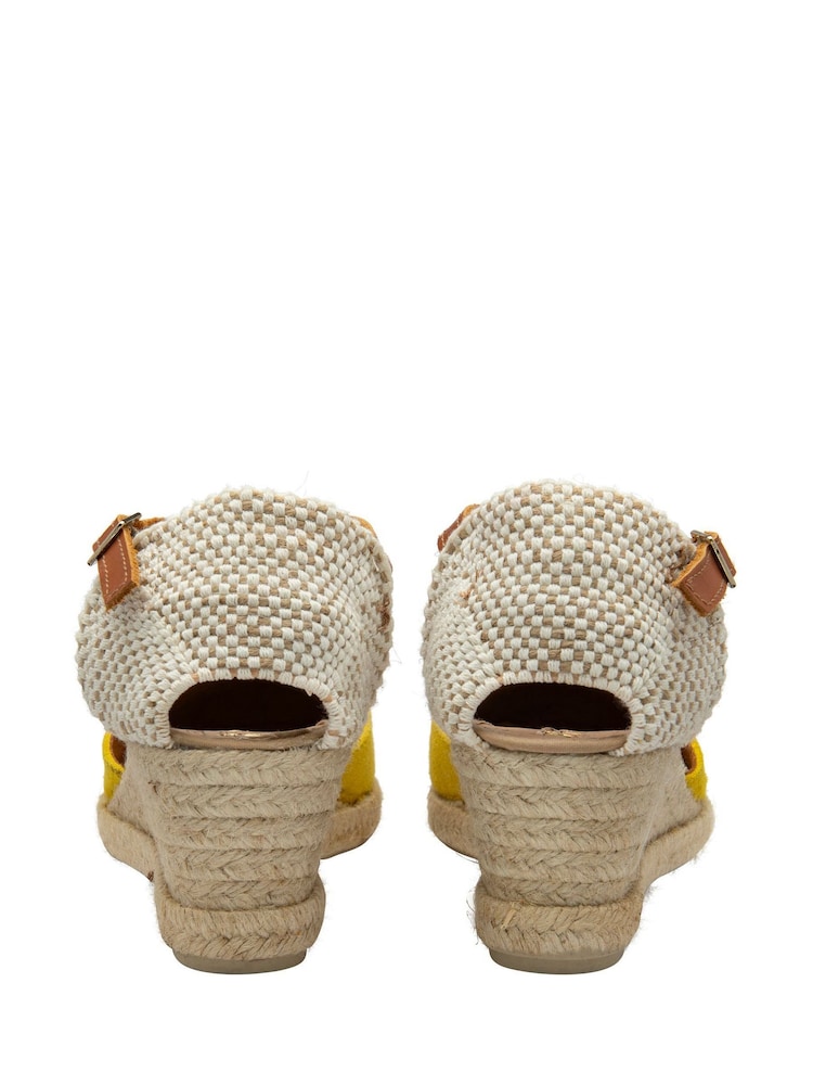 Ravel Yellow Ankle Strap Wedge Espadrilles - Image 3 of 4