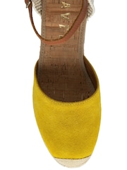 Ravel Yellow Ankle Strap Wedge Espadrilles - Image 4 of 4