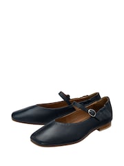 Ravel Blue Leather Mule Shoes - Image 3 of 4