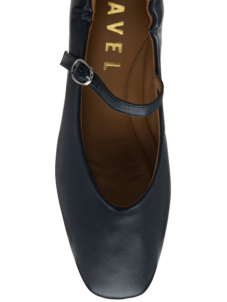 Ravel Blue Leather Mule Shoes - Image 4 of 4