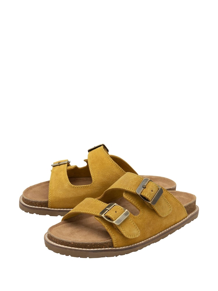 Ravel Yellow Suede Open-Toe Sandals - Image 2 of 4