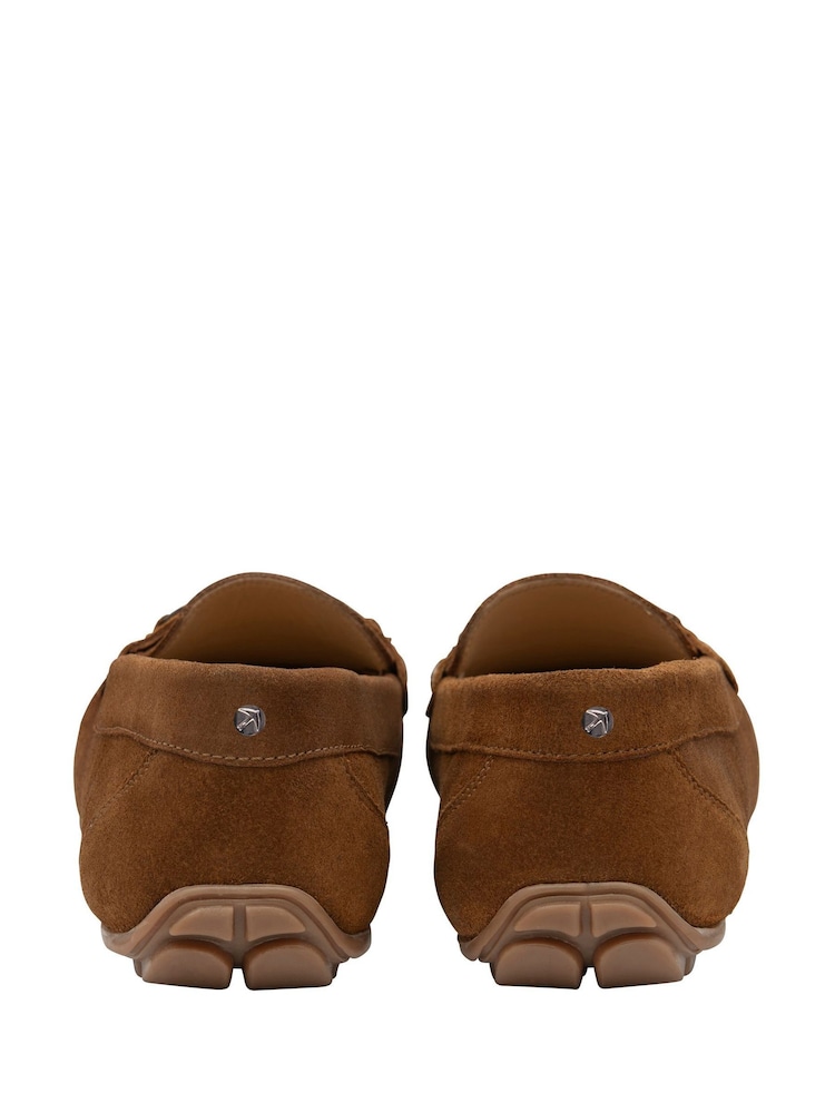 Ravel Brown Suede Flat Loafers - Image 3 of 4