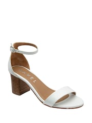 Ravel White Leather Heeled Sandals - Image 1 of 4