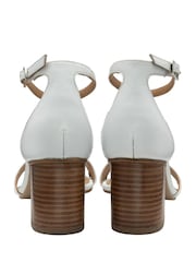 Ravel White Leather Heeled Sandals - Image 3 of 4