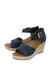 Ravel Blue Open-Toe Wedge Sandals - Image 2 of 4